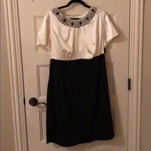 NWT cocktail dress with beaded neckline 18W